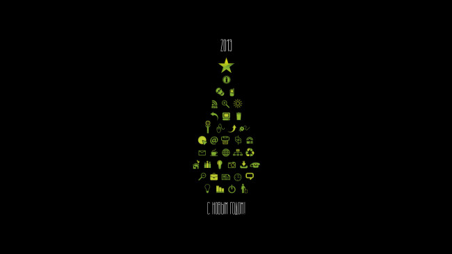 Обои картинки фото праздничные, векторная, графика, новый, год, елка