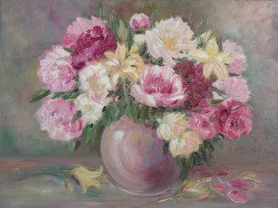 Картинка рисованные цветы букет