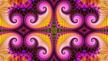 Картинка 3д+графика fractal+ фракталы цвета узор фон