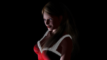 Картинка 3д+графика holidays +праздники девушка снегурочка взгляд