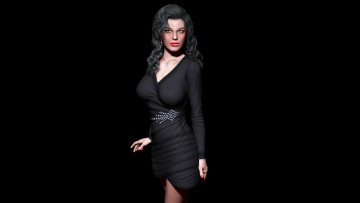 Картинка 3д+графика people+ люди девушка фон платье взгляд