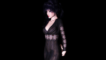 Картинка 3д+графика people+ люди девушка взгляд фон платье