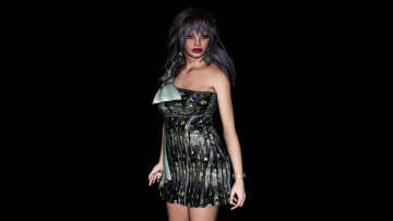 обоя 3д графика, people , люди, платье, взгляд, девушка