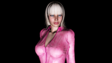 Картинка 3д+графика people+ люди платье взгляд фон девушка