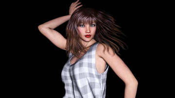 обоя 3д графика, people , люди, взгляд, девушка