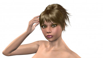 Картинка 3д+графика people+ люди взгляд девушка