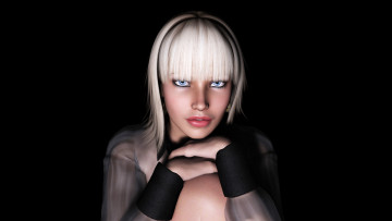 Картинка 3д+графика portraits+ портрет взгляд блондинка девушка