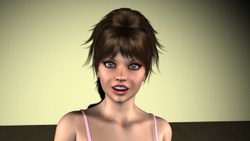 Картинка 3д+графика portraits+ портрет взгляд девушка