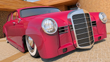 Картинка автомобили 3д mercedes 1953 180 benz