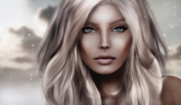Картинка 3д+графика portraits+ портрет блондинка