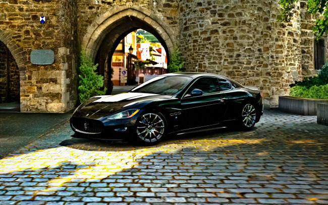 Обои картинки фото автомобили, maserati, black, car