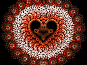 Картинка 3д+графика фракталы+ fractal цвета узор фон