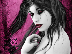 Картинка 3д+графика портрет+ portraits фон взгляд девушка