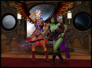 Картинка 3д+графика существа+ creatures халки взгляд фон оружие магия