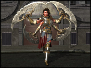 Картинка 3д+графика существа+ creatures взгляд девушка фон оружие