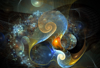 Картинка 3д+графика фракталы+ fractal узор фон цвета