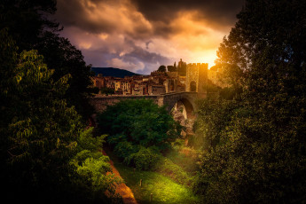 Картинка besal& 250 города -+мосты лес мост башня дома