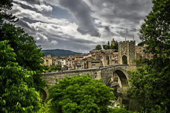 Картинка besal& 250 города -+мосты лес мост башня дома