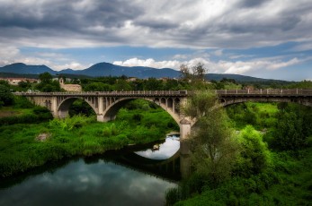 Картинка besal& 250 города -+мосты река мост городок