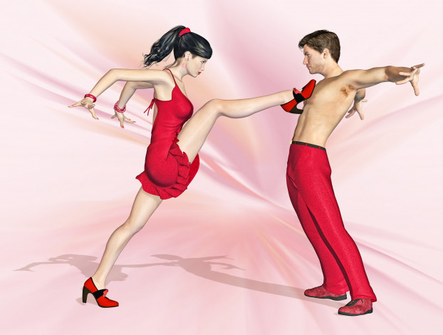 Обои картинки фото 3д графика, люди , people, девушка, мужчина, взгляд, поза