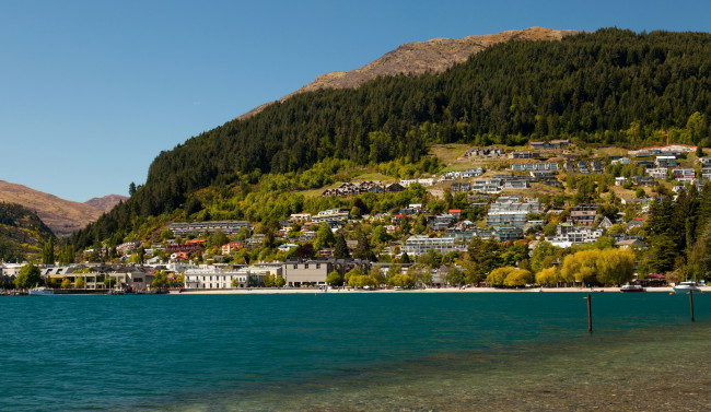 Обои картинки фото города, квинстаун , новая зеландия, lake, new, zealand, queenstown, wakatipu