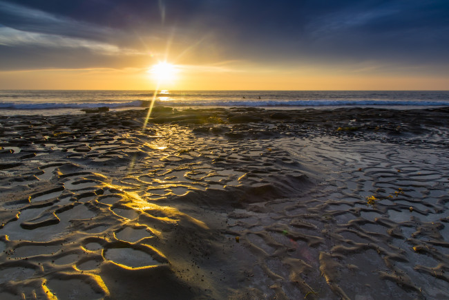 Обои картинки фото природа, восходы, закаты, океан, рассвет