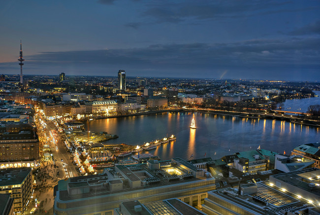 Обои картинки фото города, - огни ночного города, магистраль, гавань, ночь, огни