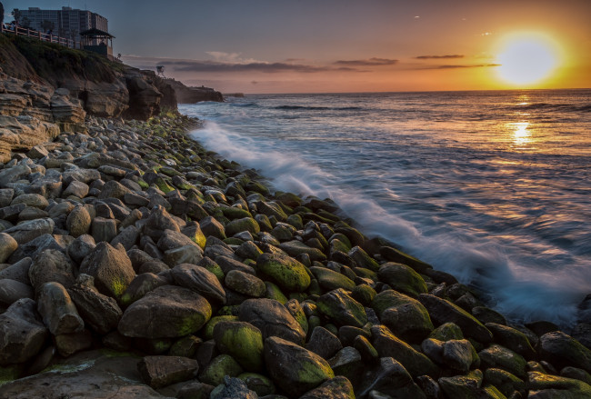 Обои картинки фото природа, восходы, закаты, океан, рассвет