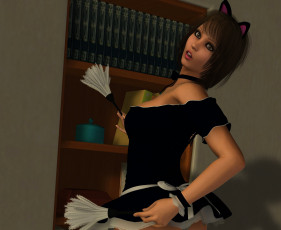 Картинка 3д+графика люди+ people девушка взгляд фон