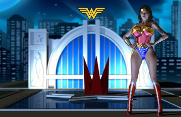 Картинка 3д+графика фантазия+ fantasy девушка взгляд фон супермен