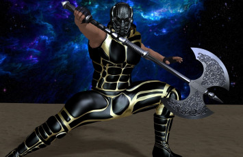 Картинка 3д+графика фантазия+ fantasy воин оружие фон мужчина взгляд