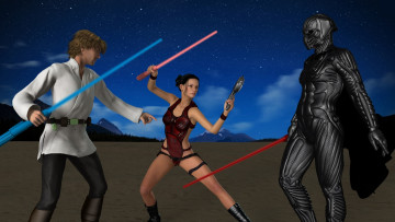 Картинка 3д+графика фантазия+ fantasy фон взгляд девушка оружие