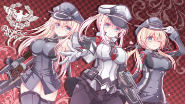 Картинка аниме kantai+collection bismarck kantai collection kancolle graf zeppelin prinz eugen nejiki rio