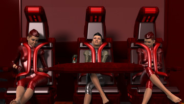 Картинка 3д+графика люди+ people фон взгляд девушки