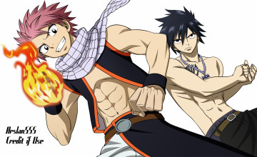 Картинка аниме fairy+tail маг чародей огонь дракон волшебник dragneel natsu