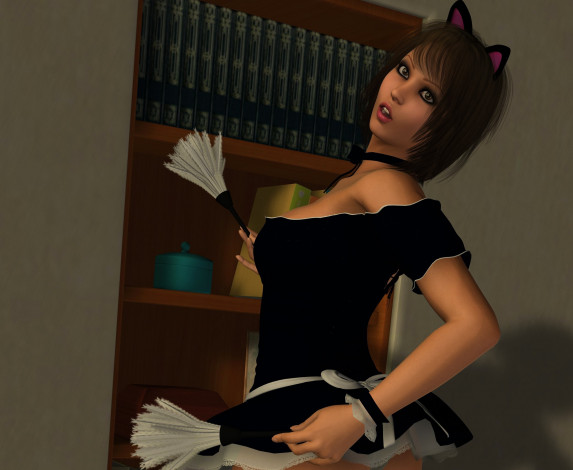 Обои картинки фото 3д графика, люди , people, девушка, взгляд, фон