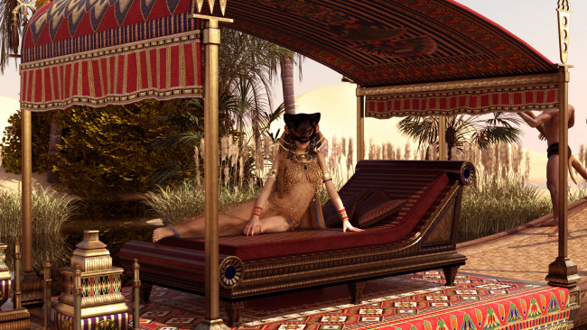 Обои картинки фото 3д графика, люди , people, ковёр, диван, маска, фон, девушка