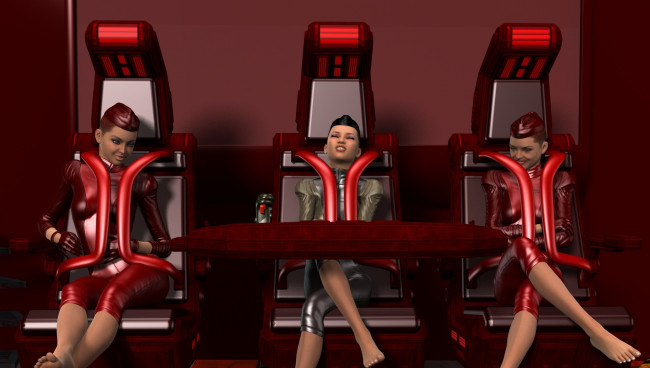 Обои картинки фото 3д графика, люди , people, фон, взгляд, девушки