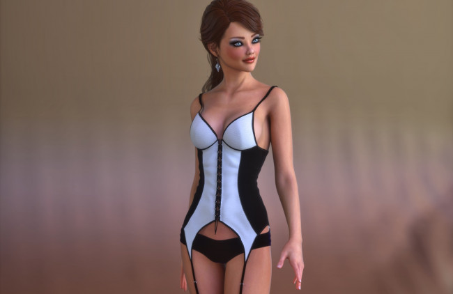 Обои картинки фото 3д графика, люди , people, девушка, фон, взгляд