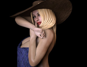 Картинка 3д+графика люди+ people девушка взгляд фон