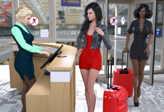 Картинка 3д+графика люди+ people взгляд девушки фон