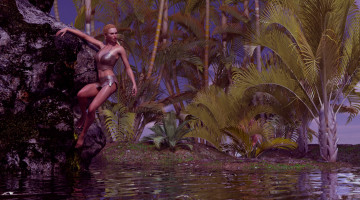 Картинка 3д+графика люди+ people девушка фон взгляд