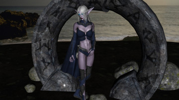 Картинка 3д+графика эльфы+ elves эльфийка фон взгляд