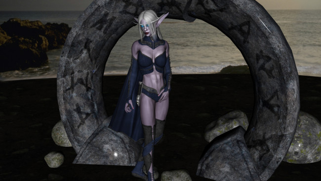 Обои картинки фото 3д графика, эльфы , elves, эльфийка, фон, взгляд