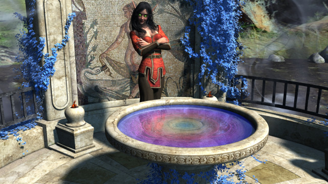 Обои картинки фото 3д графика, эльфы , elves, фон, взгляд, эльфийка