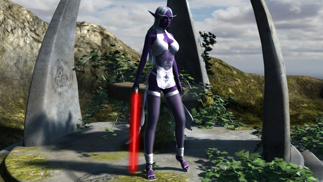 Обои картинки фото 3д графика, эльфы , elves, взгляд, эльфийка, фон