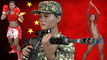 обоя 3д графика, спорт , sport, девушка, взгляд, фон