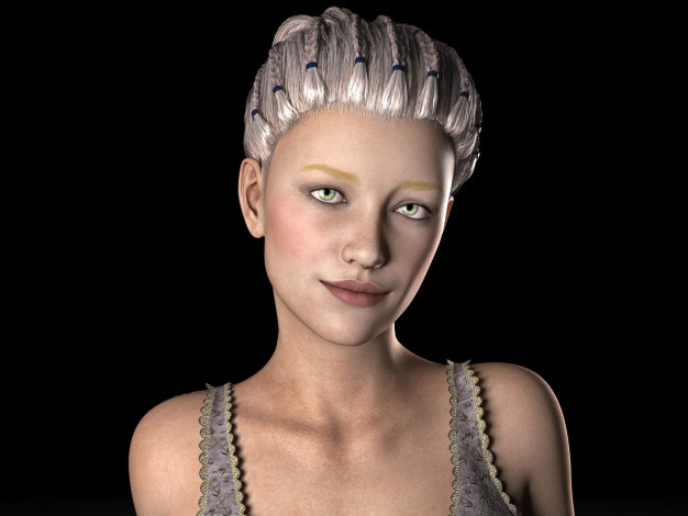 Обои картинки фото 3д графика, портрет , portraits, девушка, взгляд, фон