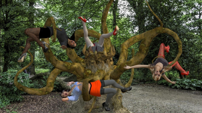 Обои картинки фото 3д графика, фантазия , fantasy, девушки, взгляд, фон