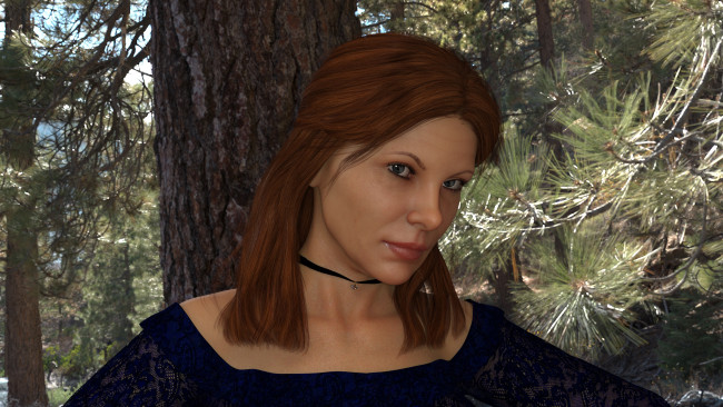 Обои картинки фото 3д графика, портрет , portraits, девушка, взгляд, фон